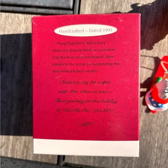 Hallmark Ornament Boating Santa 1995 Water Sports Christmas Tree Vintage skiing - Picture 5 of 7